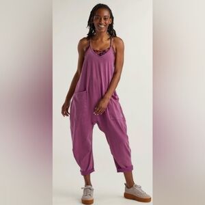 Free People Movement Hot Shot Onesie Jumpsuit Size Medium Pink